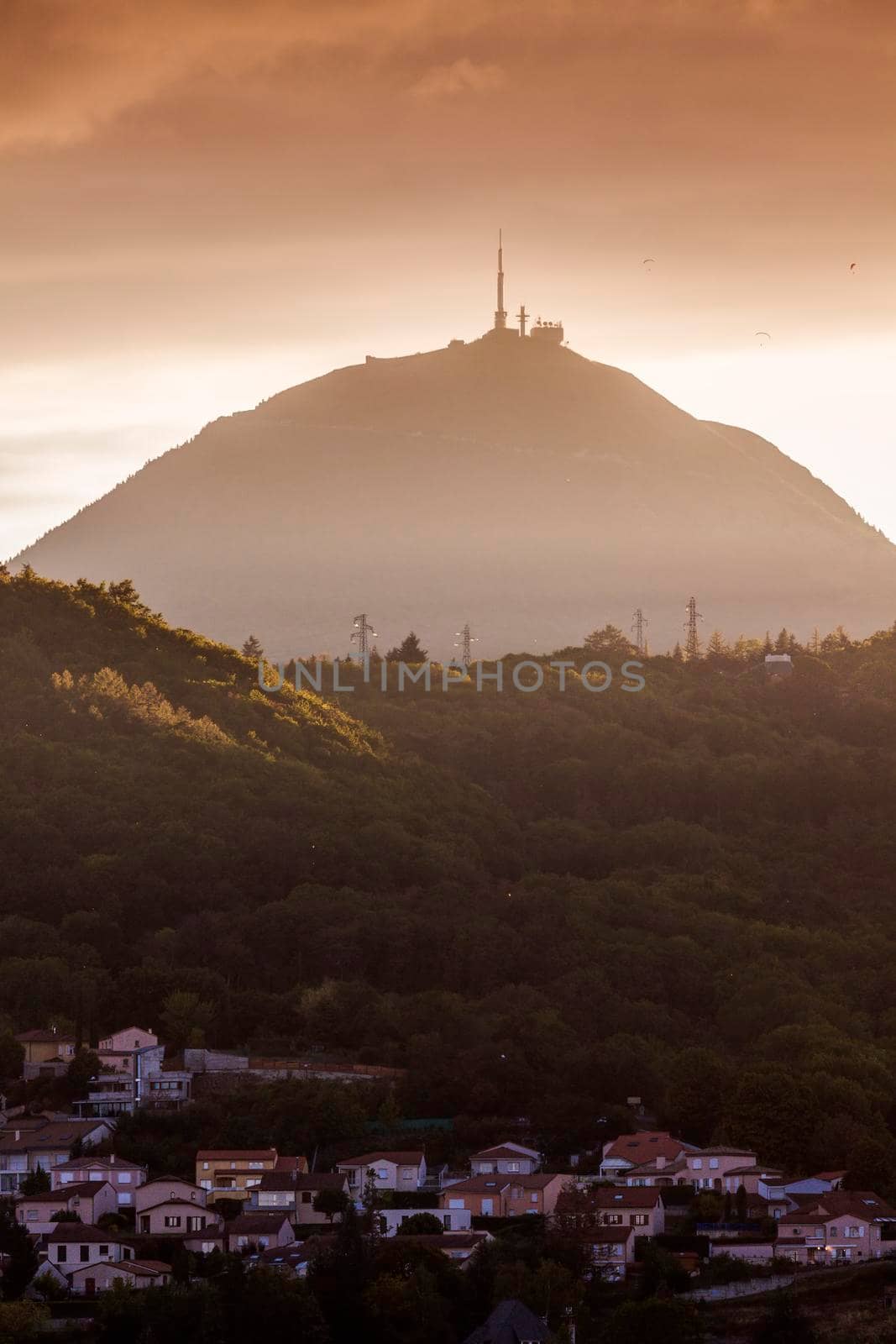 Puy-de-Dome volcano seen from Clermont-Ferrand by benkrut