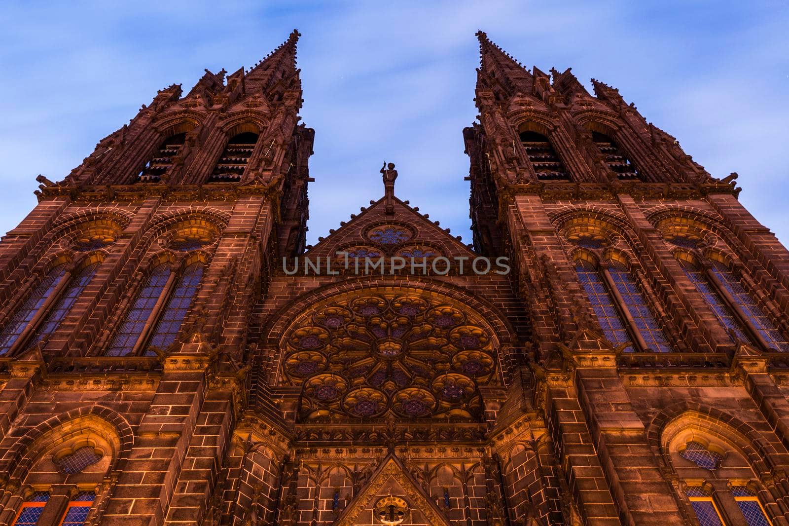 Clermont-Ferrand Cathedral. Clermont-Ferrand, Auvergne-Rhone-Alpes, France.