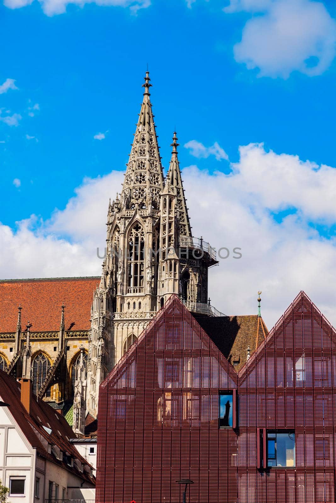 Monumental Ulm Minster. Ulm, Baden-Wurttemberg, Germany.