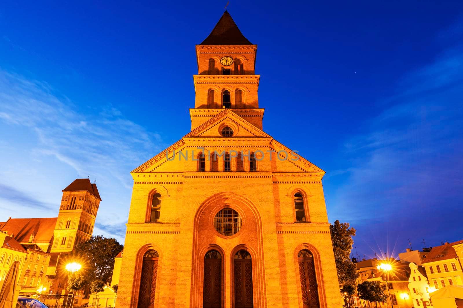 Holy Trinity Church on New Market Square and St. James Church. Torun, Kuyavian-Pomeranian, Poland.