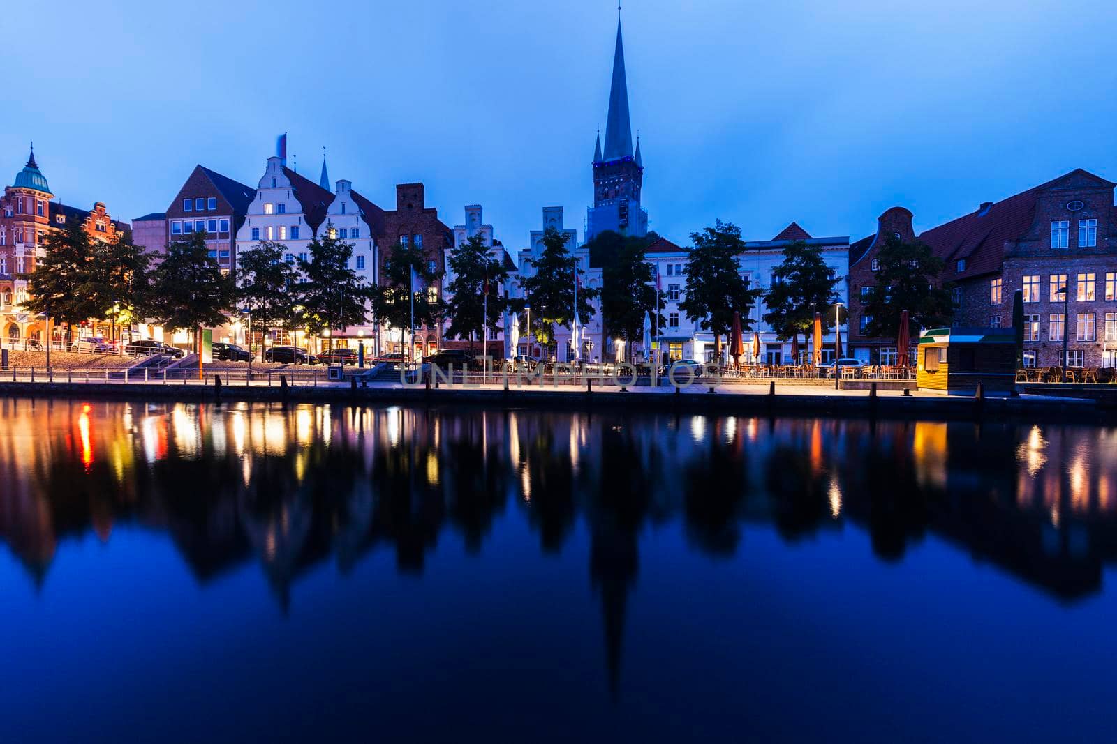 Lubeck and Trave River by benkrut