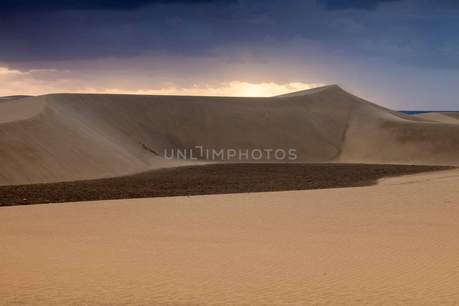 Sand Dunes in Maspalomas. Maspalomas, Gran Canaria, Canary Islands, Spain
