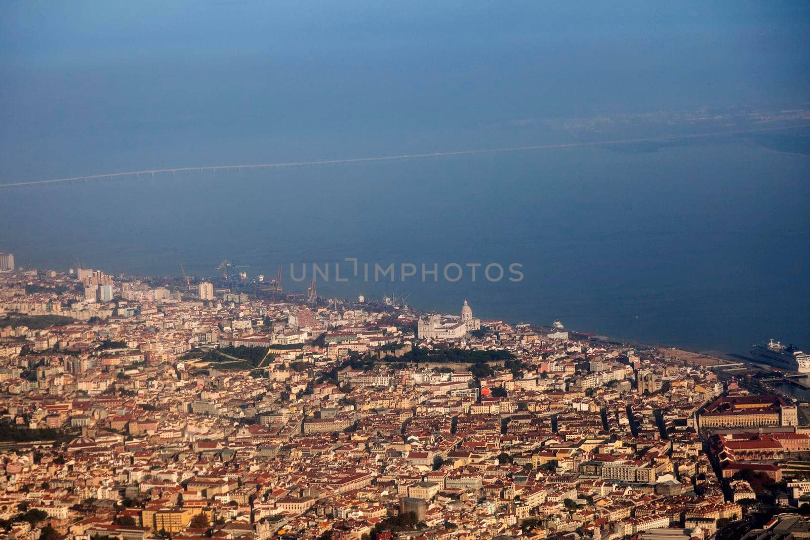 Lisbon - aerial view of the city. Lisbon, Portugal.