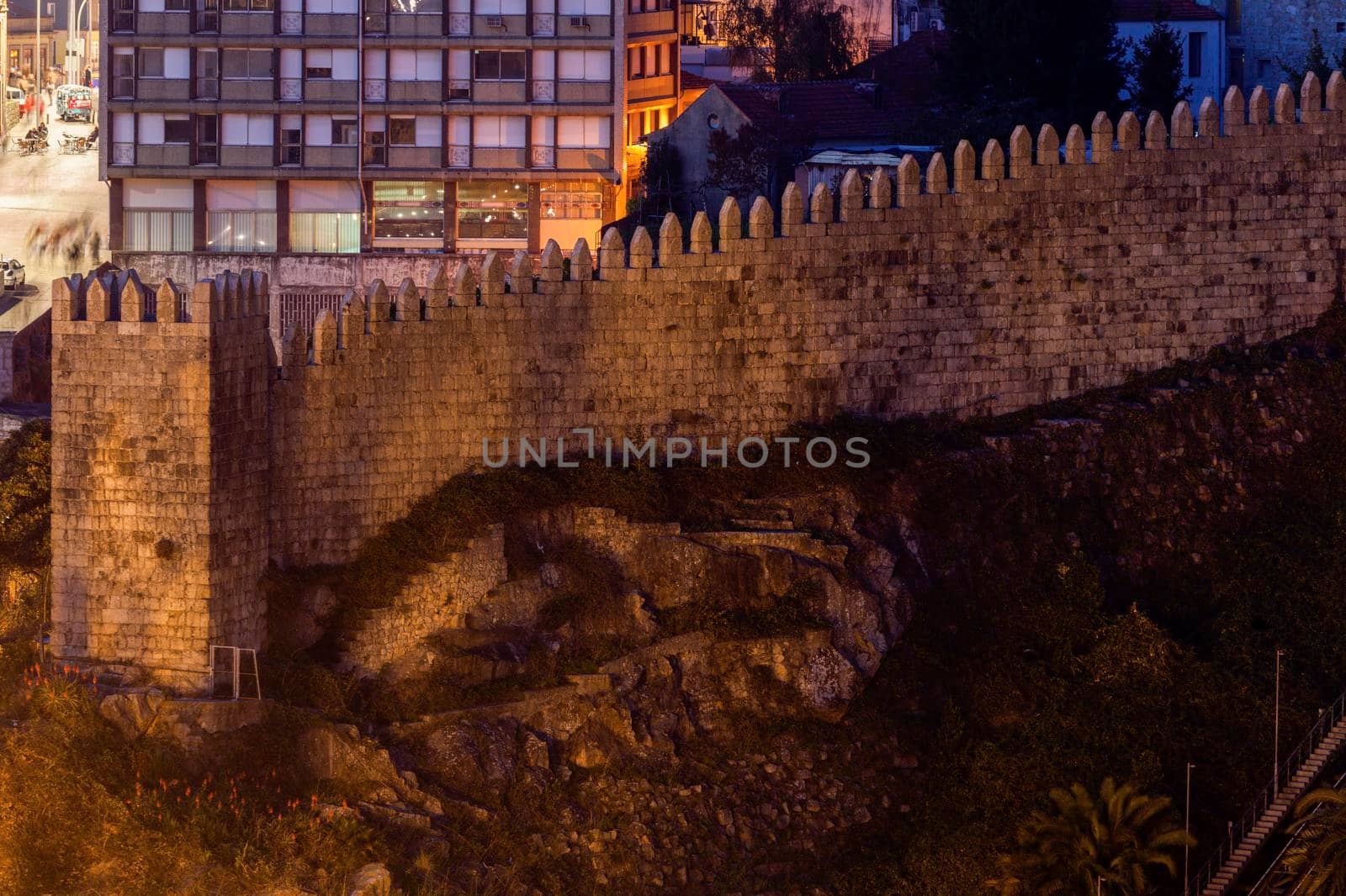 Old city walls in Porto by benkrut