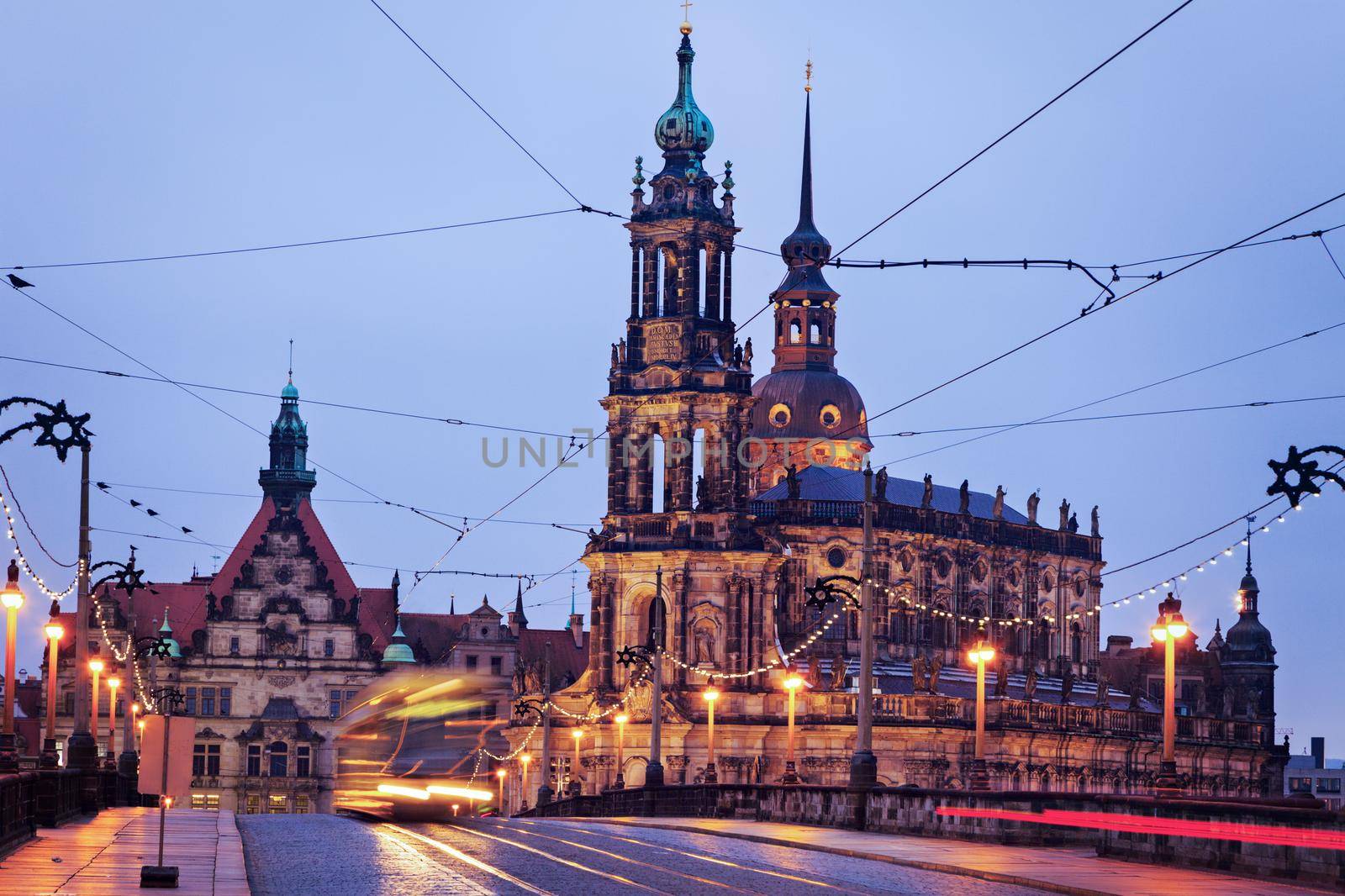 Dresden architecture from Augustus Bridge by benkrut