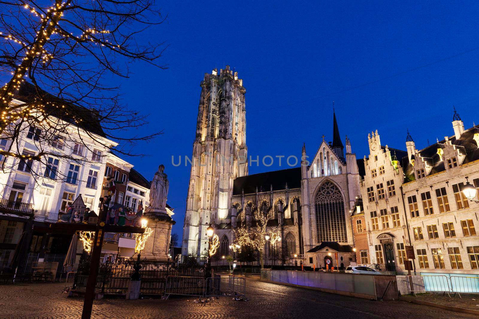 Saint Rumbold's Cathedral in Mechelen. Mechelen, Flemish Region, Belgium