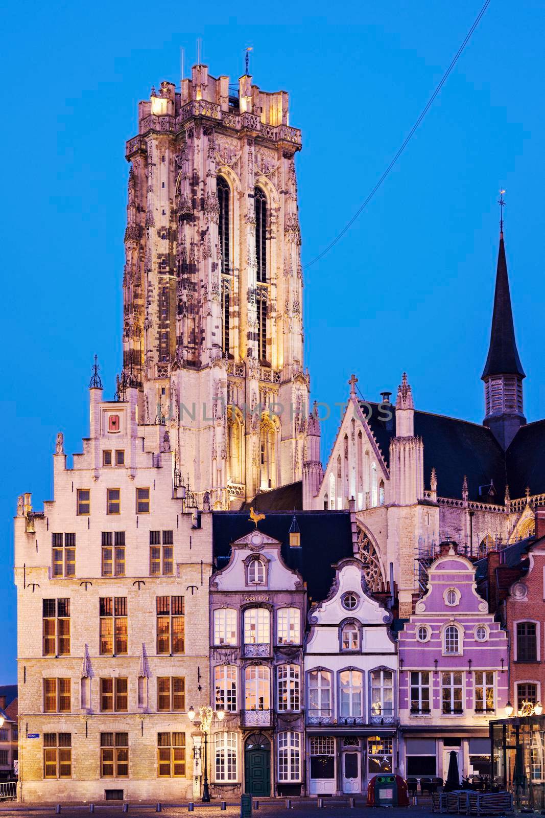 Saint Rumbold's Cathedral in Mechelen. Mechelen, Flemish Region, Belgium