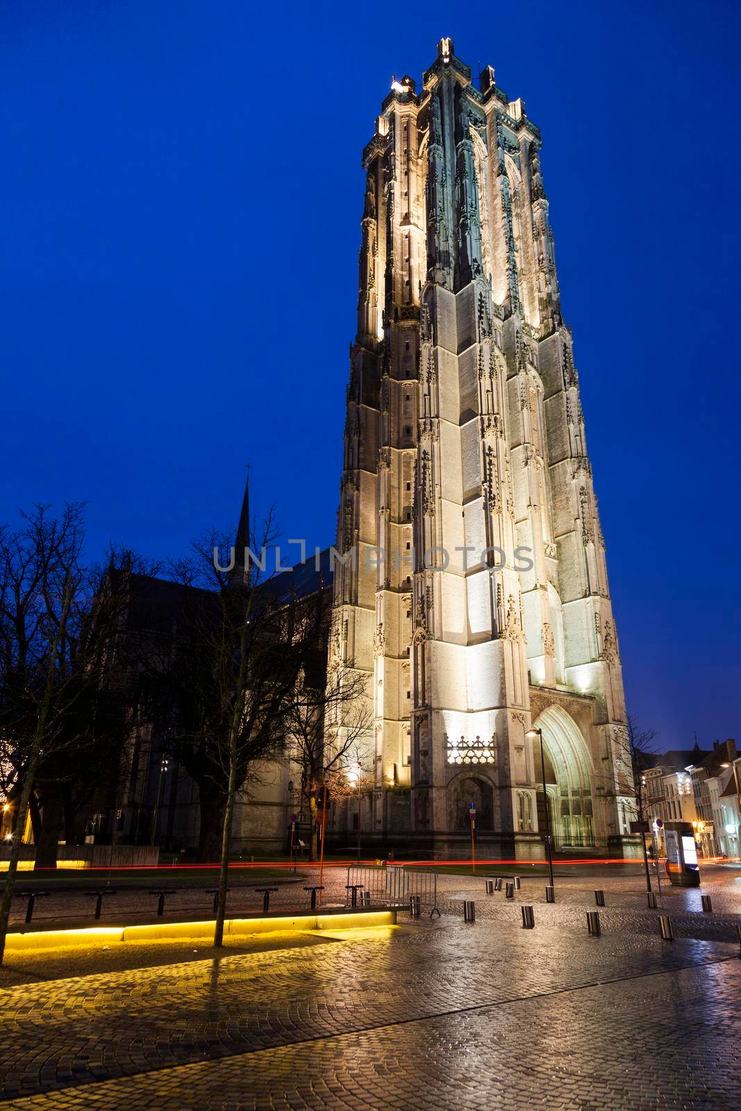 Saint Rumbold's Cathedral in Mechelen. Mechelen, Flemish Region, Belgium