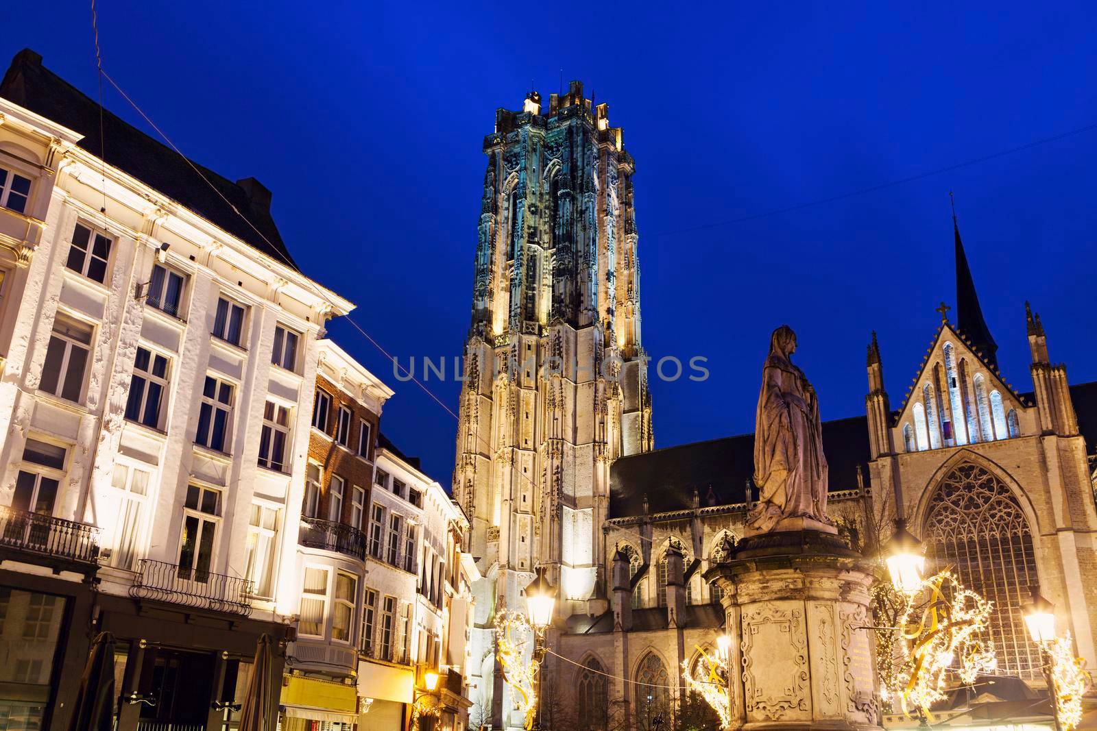 Saint Rumbold's Cathedral in Mechelen. Mechelen, Flemish Region, Belgium