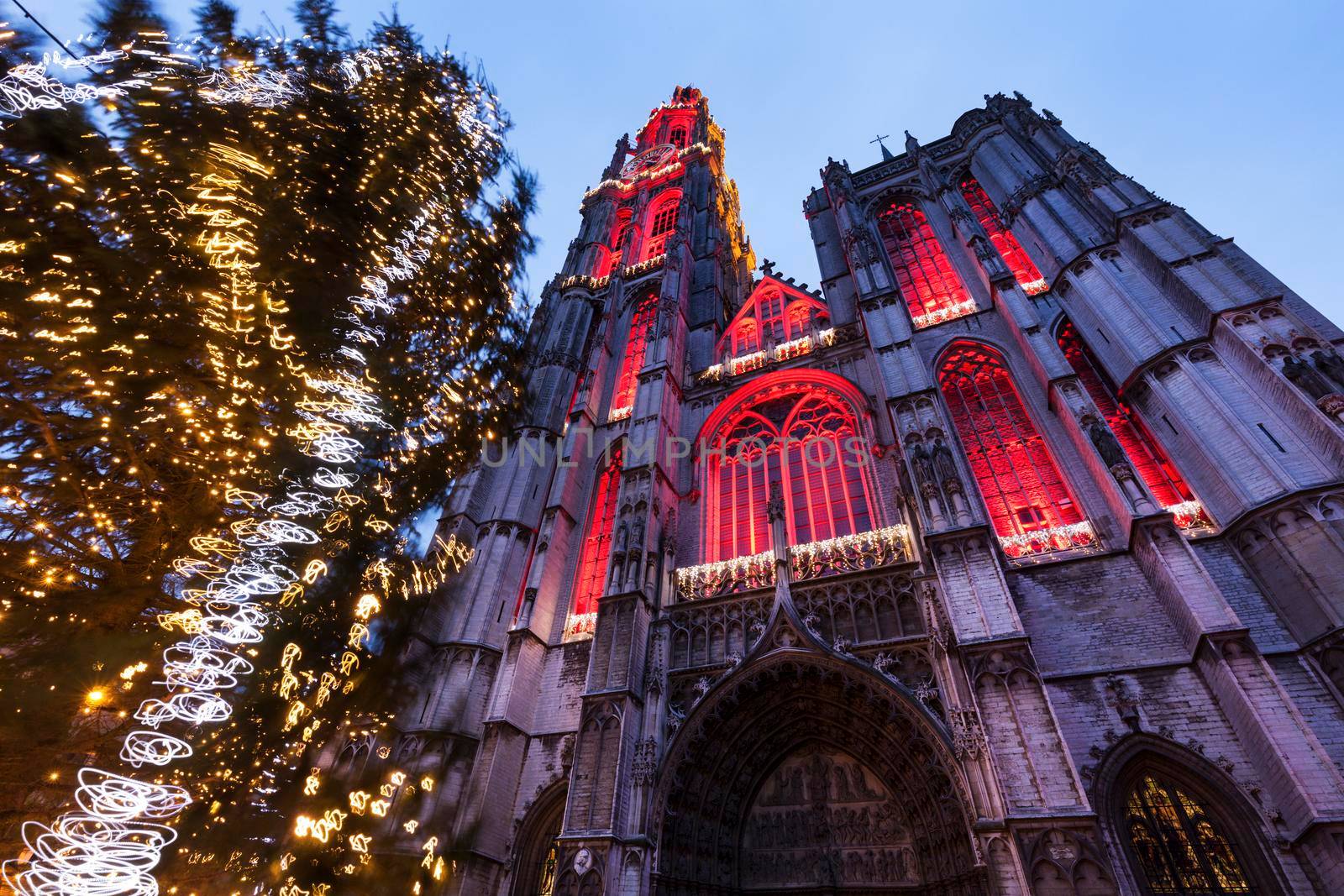 Cathedral of Our Lady in Antwerp. Antwerp, Flemish Region, Belgium