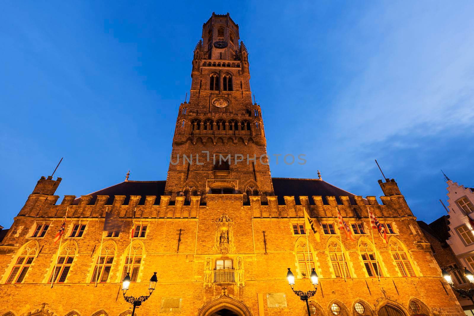 Belfry of Bruges. Bruges, Flemish Region, Belgium