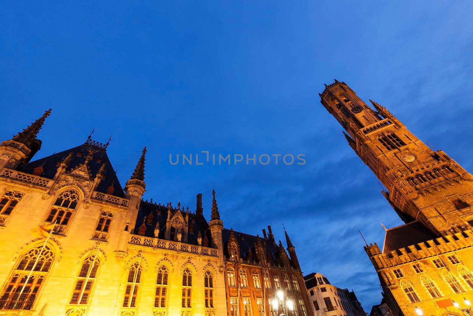 Belfry of Bruges. Bruges, Flemish Region, Belgium