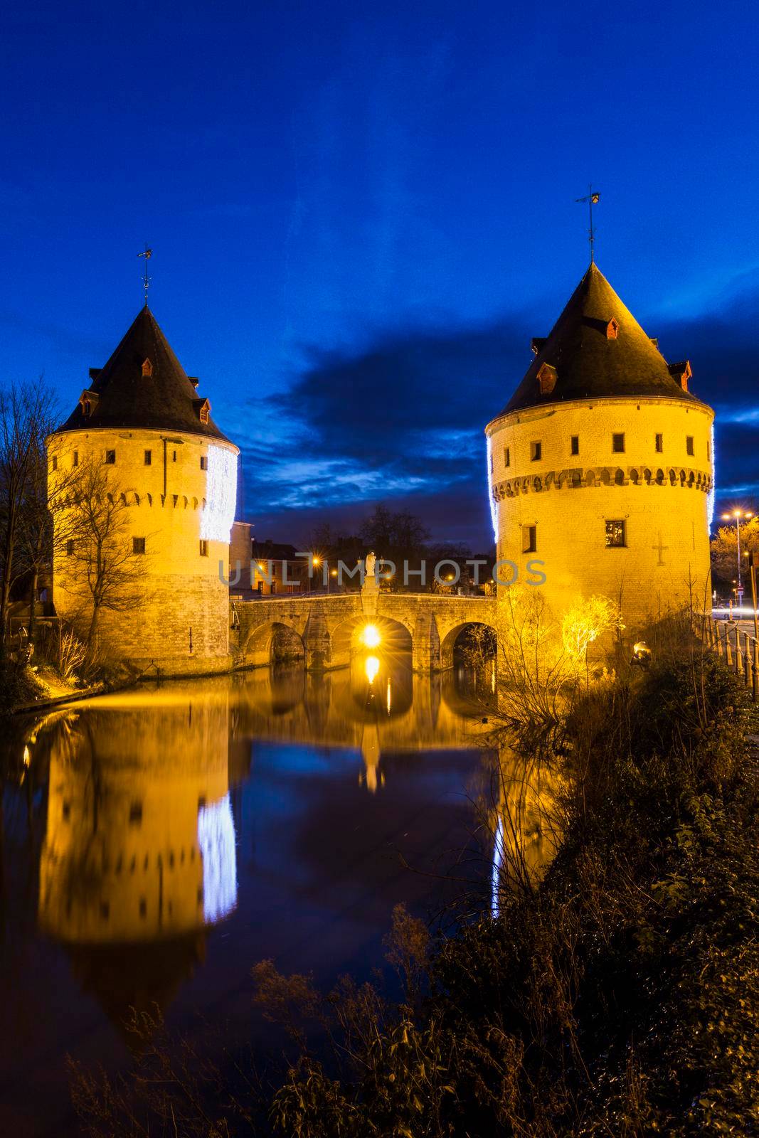 Broel Towers Bridge in Kortrijk by benkrut