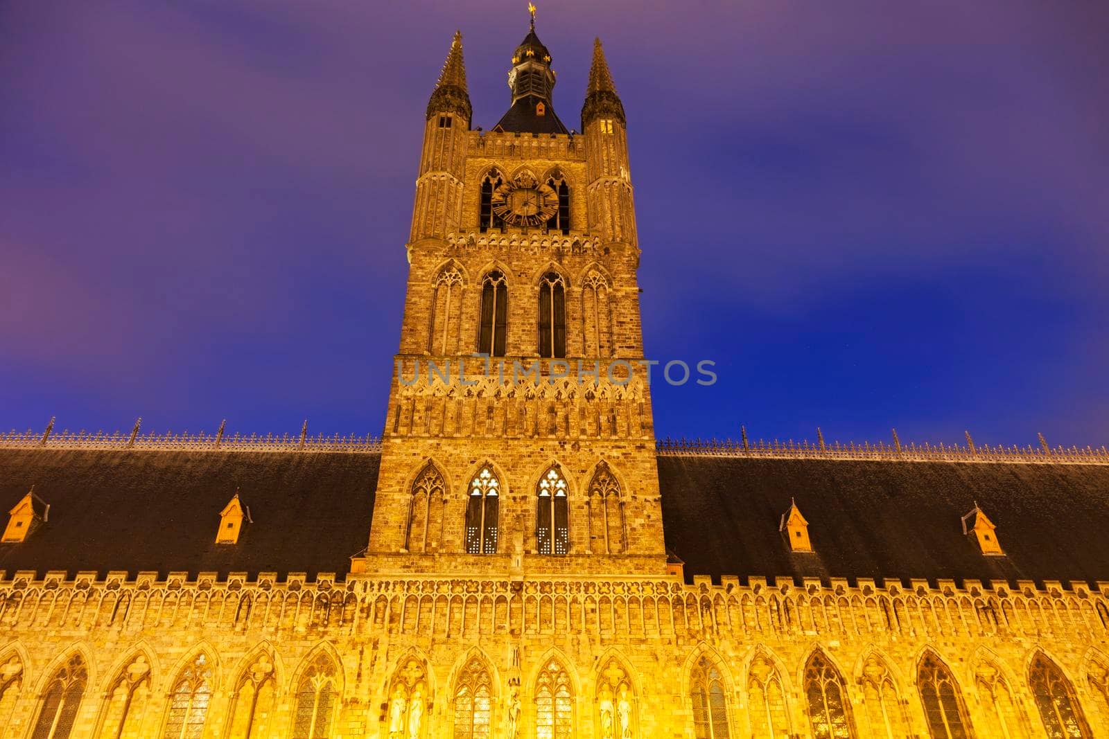 Cloth Hall and Belfry in Ypres by benkrut