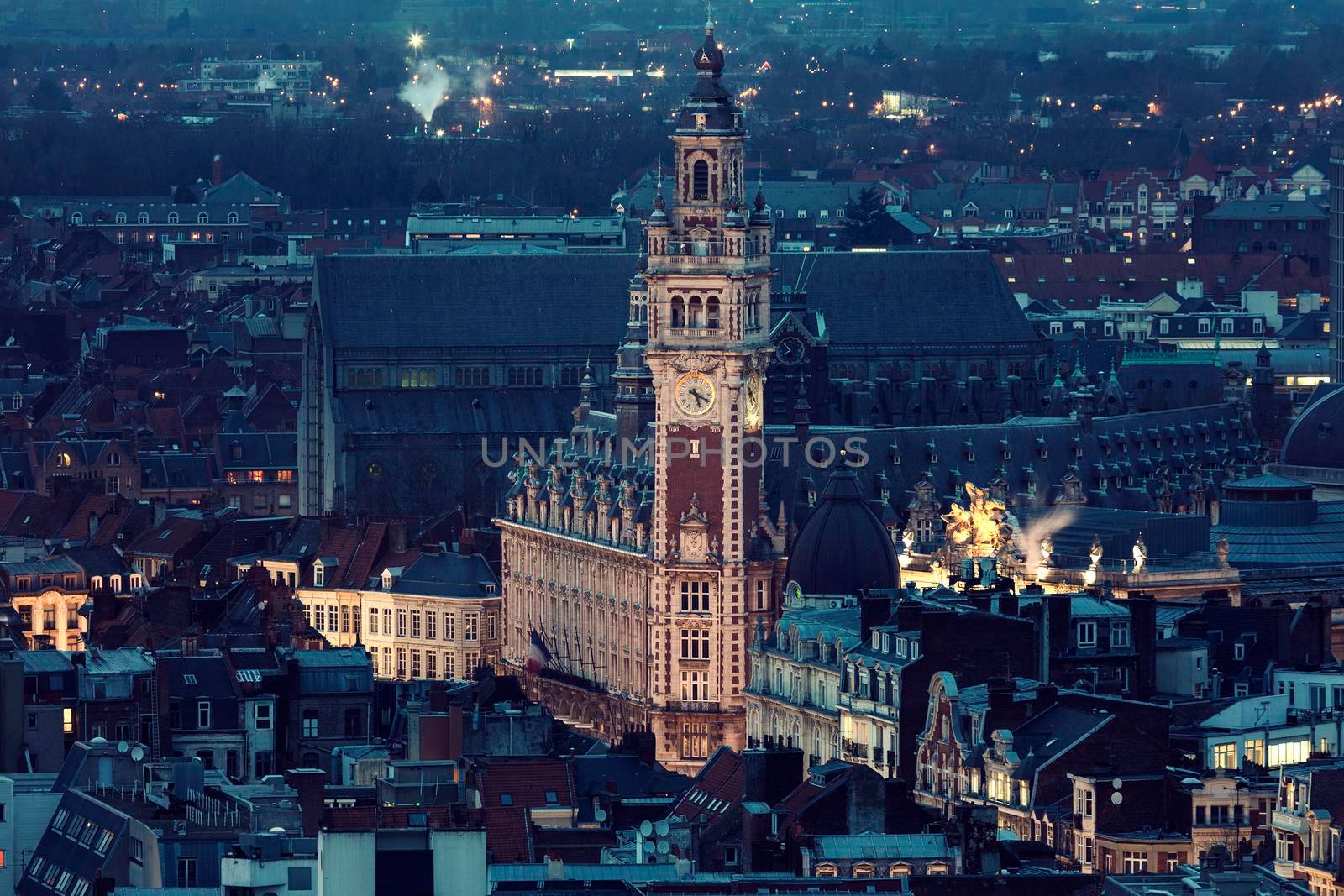 Aerial view of Lille by benkrut