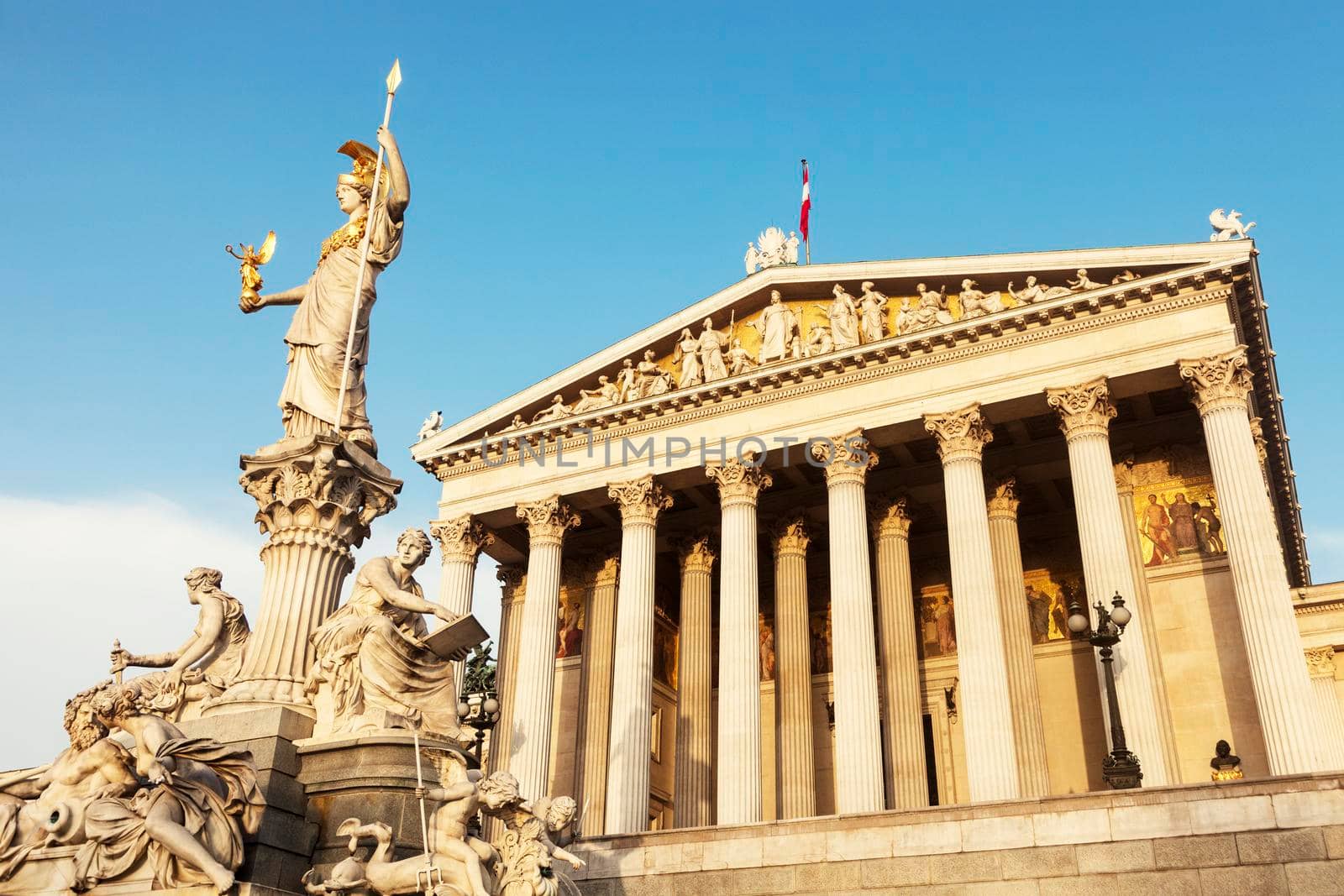 Parliament of Austria in Vienna. Vienna, Austria.