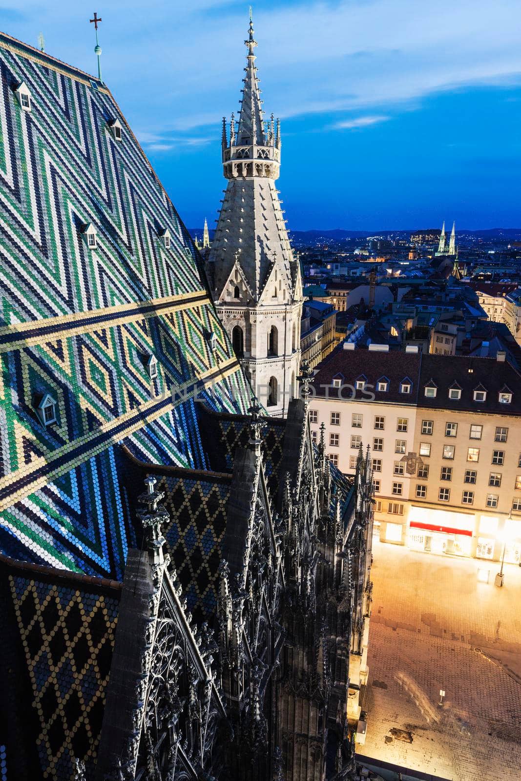 Roof of St. Stephen's Cathedral in Vienna by benkrut