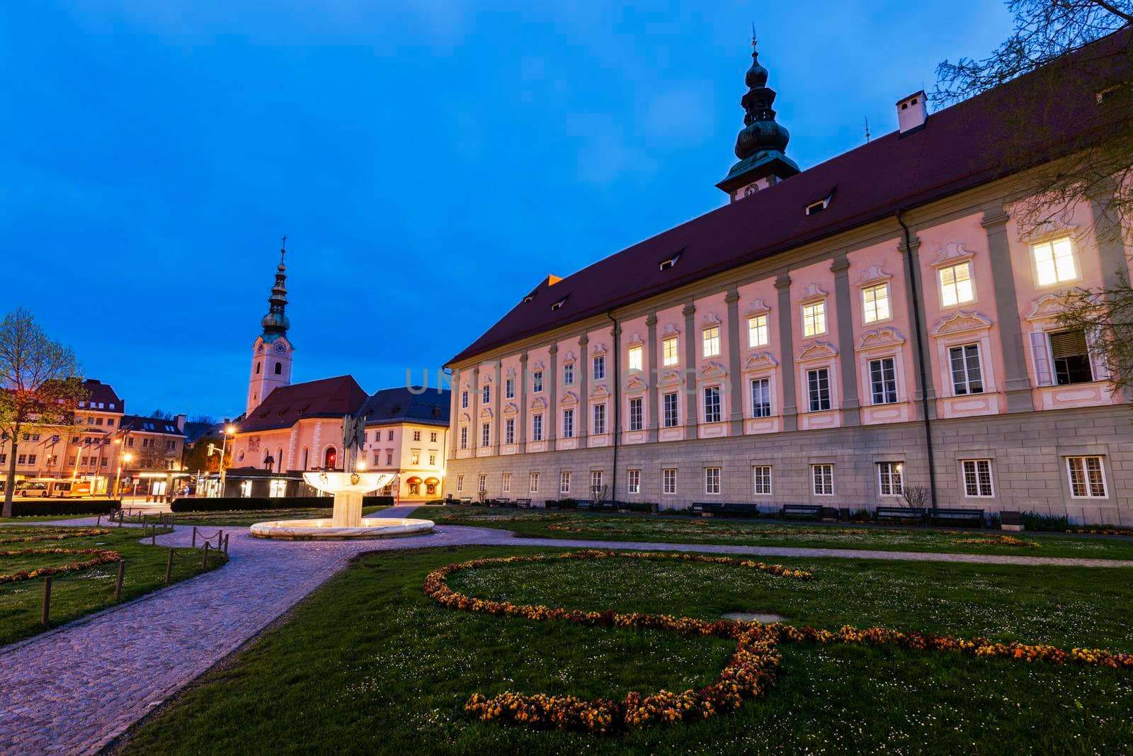 Heiligengeistkirche on Kiki-Kogelnik-Platz in Klagenfurt by benkrut