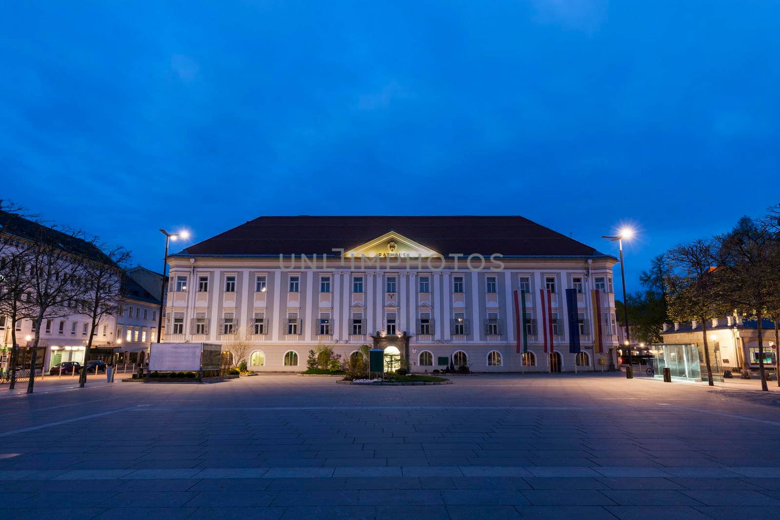 Neues Rathaus on Neuer Platz in Klagenfurt. Klagenfurt, Carinthia, Austria.