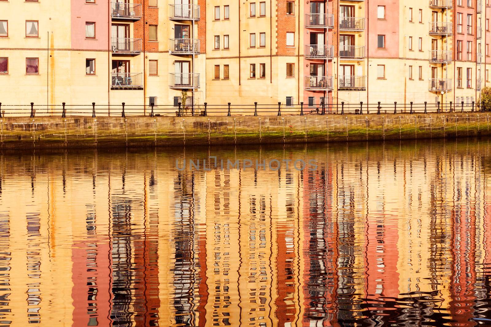 Belfast architecture along River Lagan. Belfast, Northern Ireland, United Kingdom.