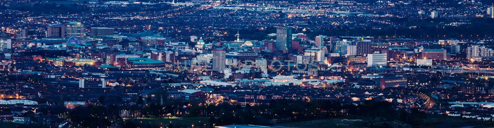 Aerial panorama of Belfast by benkrut