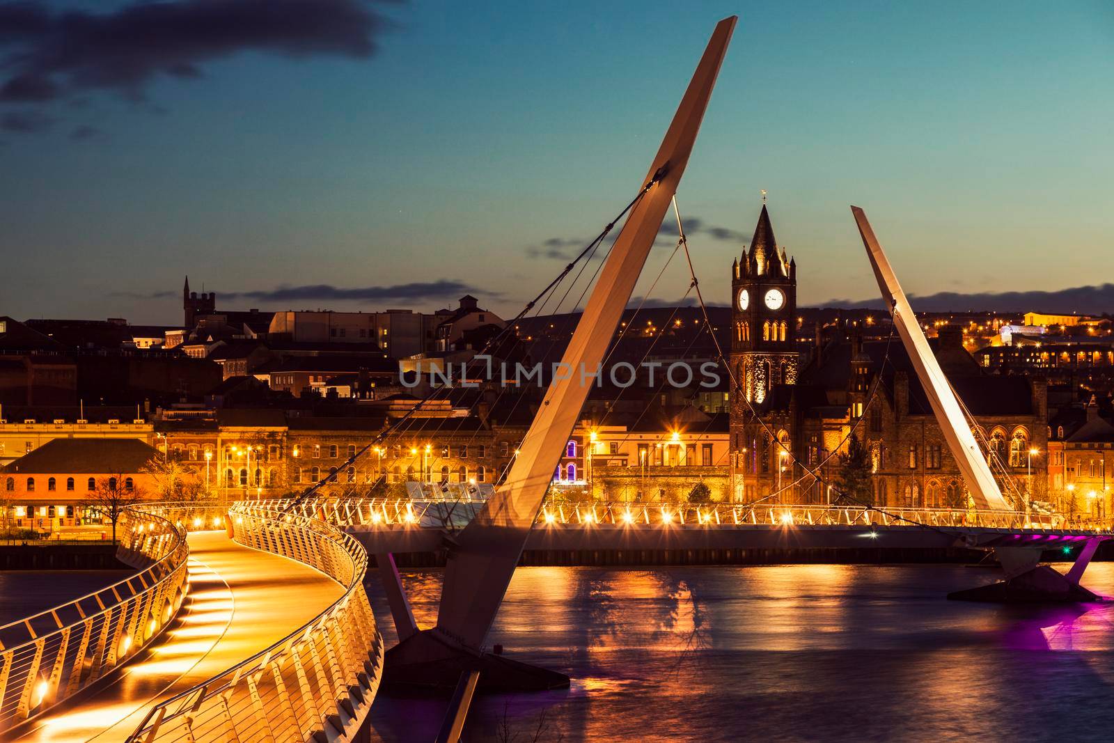 Peace Bridge in Derry by benkrut