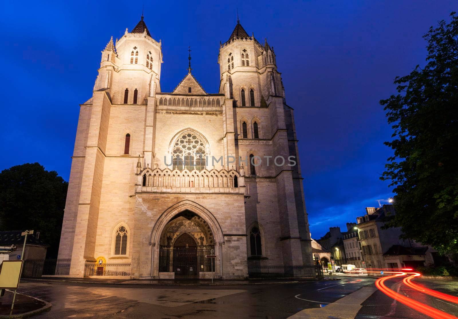 St Benigne Cathedral in Dijon. Dijon, Burgundy, France
