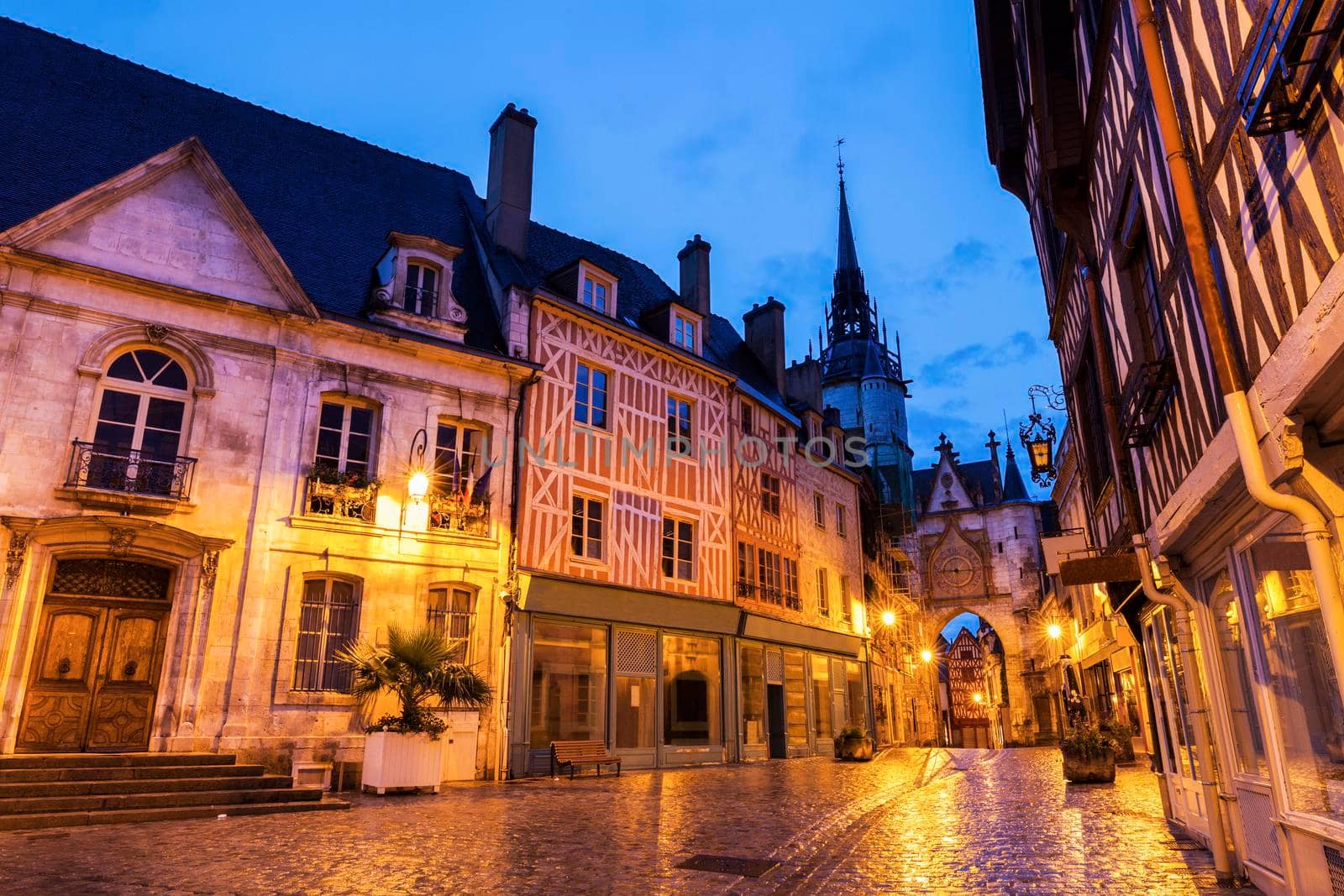 Auxerre City Hall and Clock Tower. Auxerre, Burgundy, France