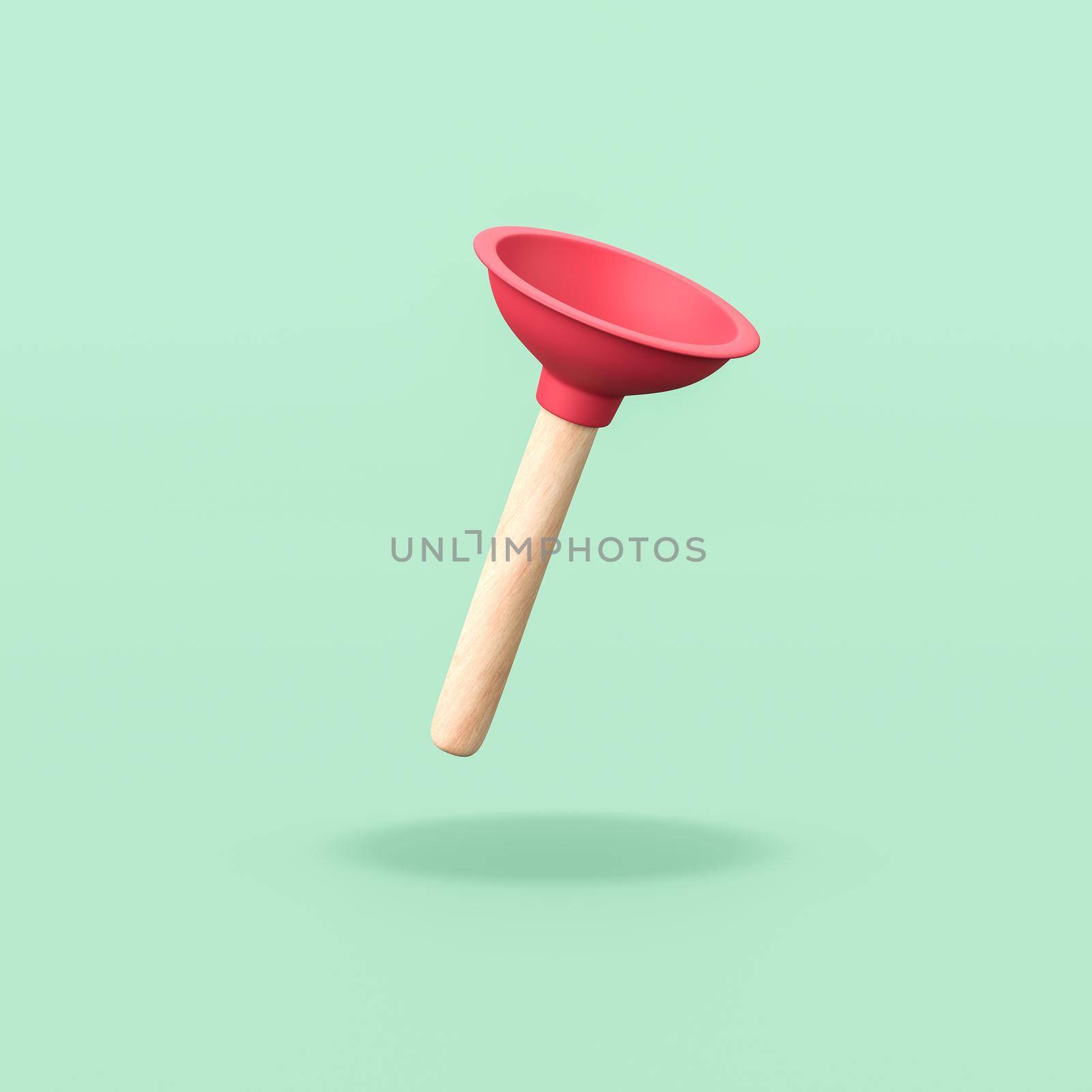 One Plunger on Green Background by make