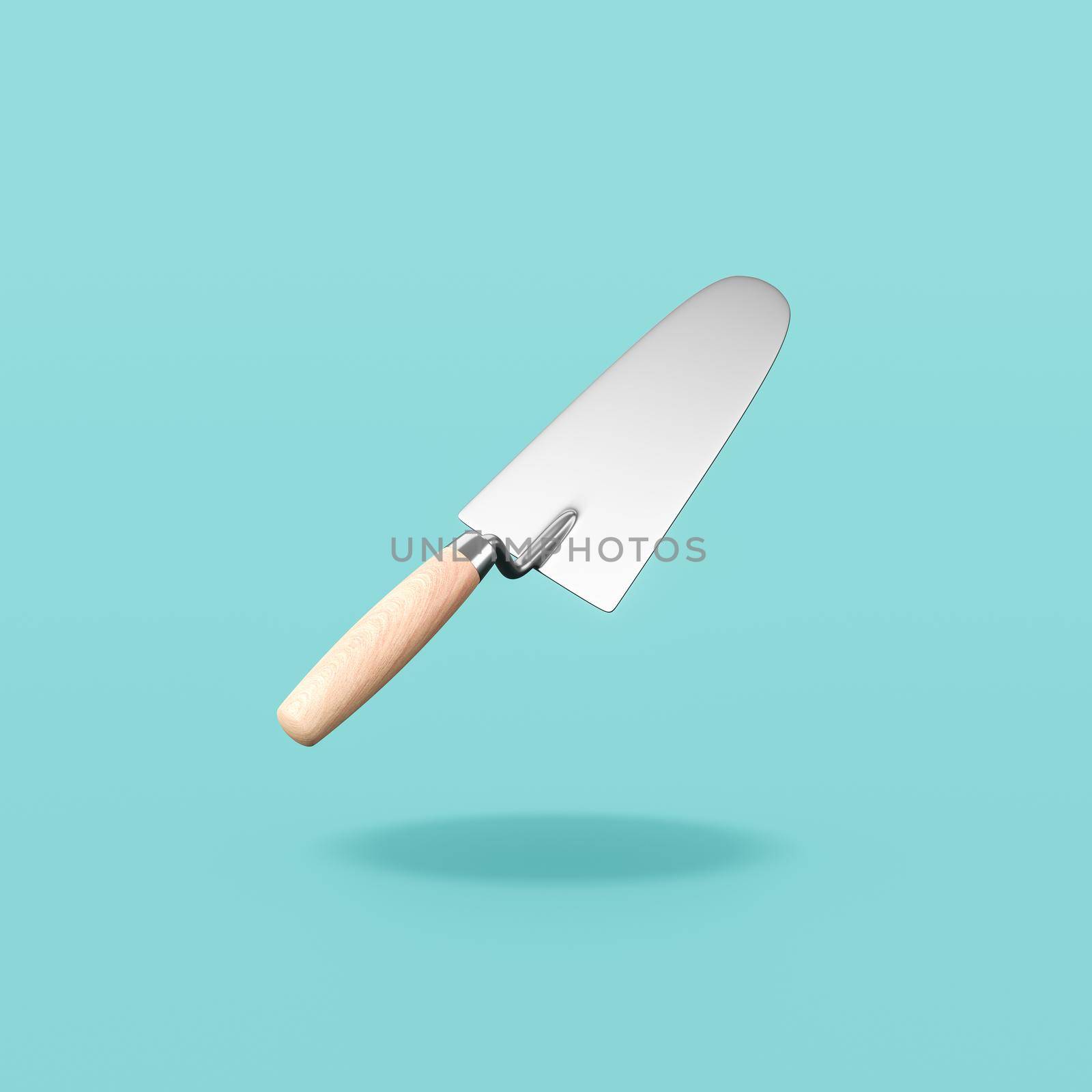 One Trowel on Blue Background by make