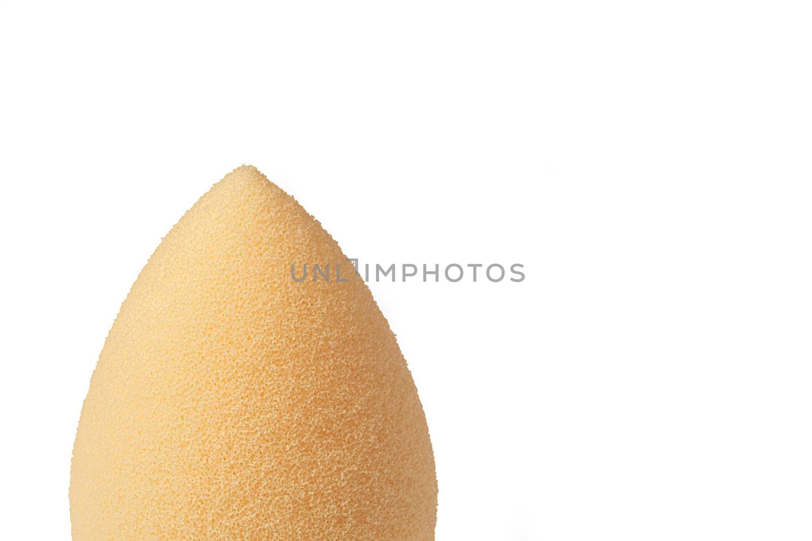 Cosmetic face sponge isolated on a white background.