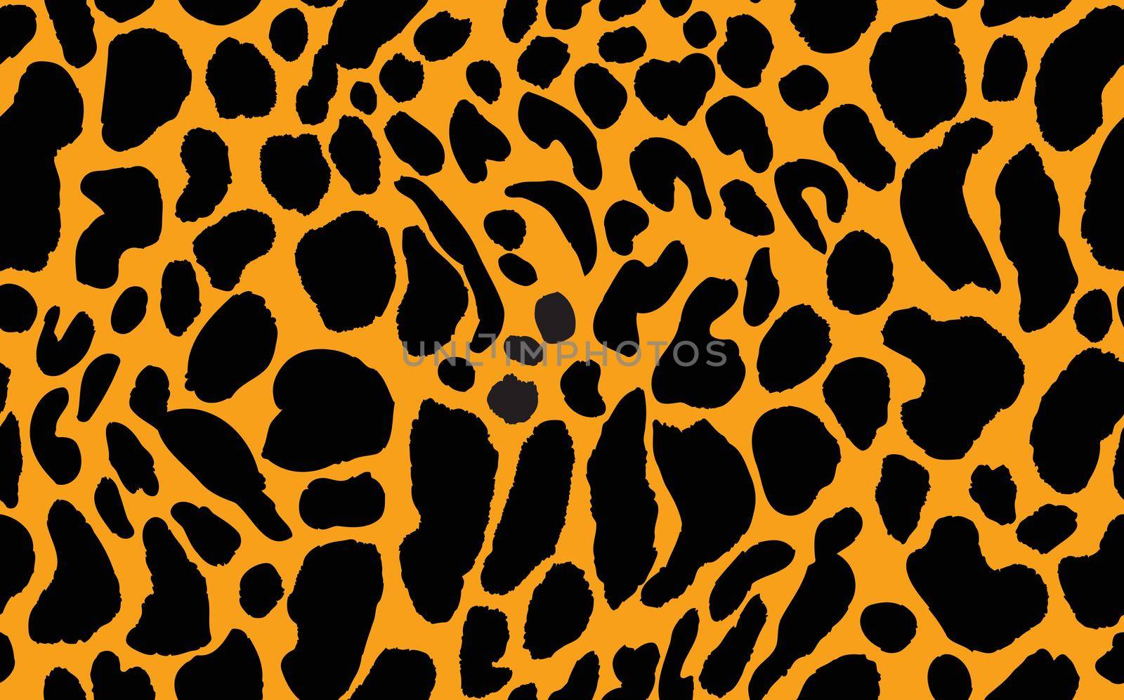 Abstract modern leopard seamless pattern. Animals trendy background. Orange and black decorative vector stock illustration for print, card, postcard, fabric, textile. Modern ornament of stylized skin.