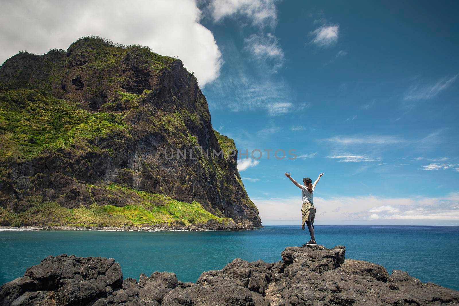 Beautiful woman enjoying the nature