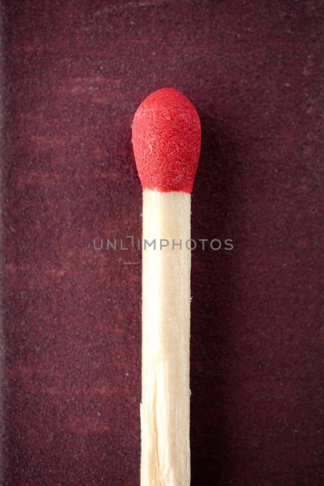 wooden flammable matches with red head