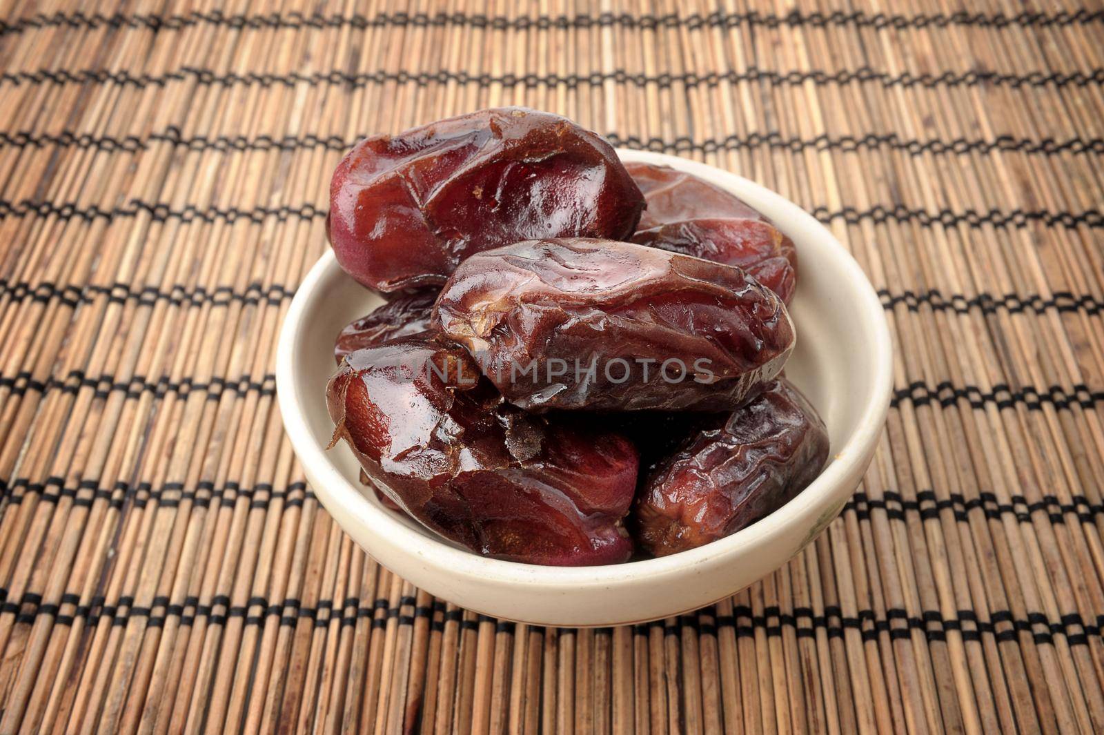 closeup sweet dried dates fruit