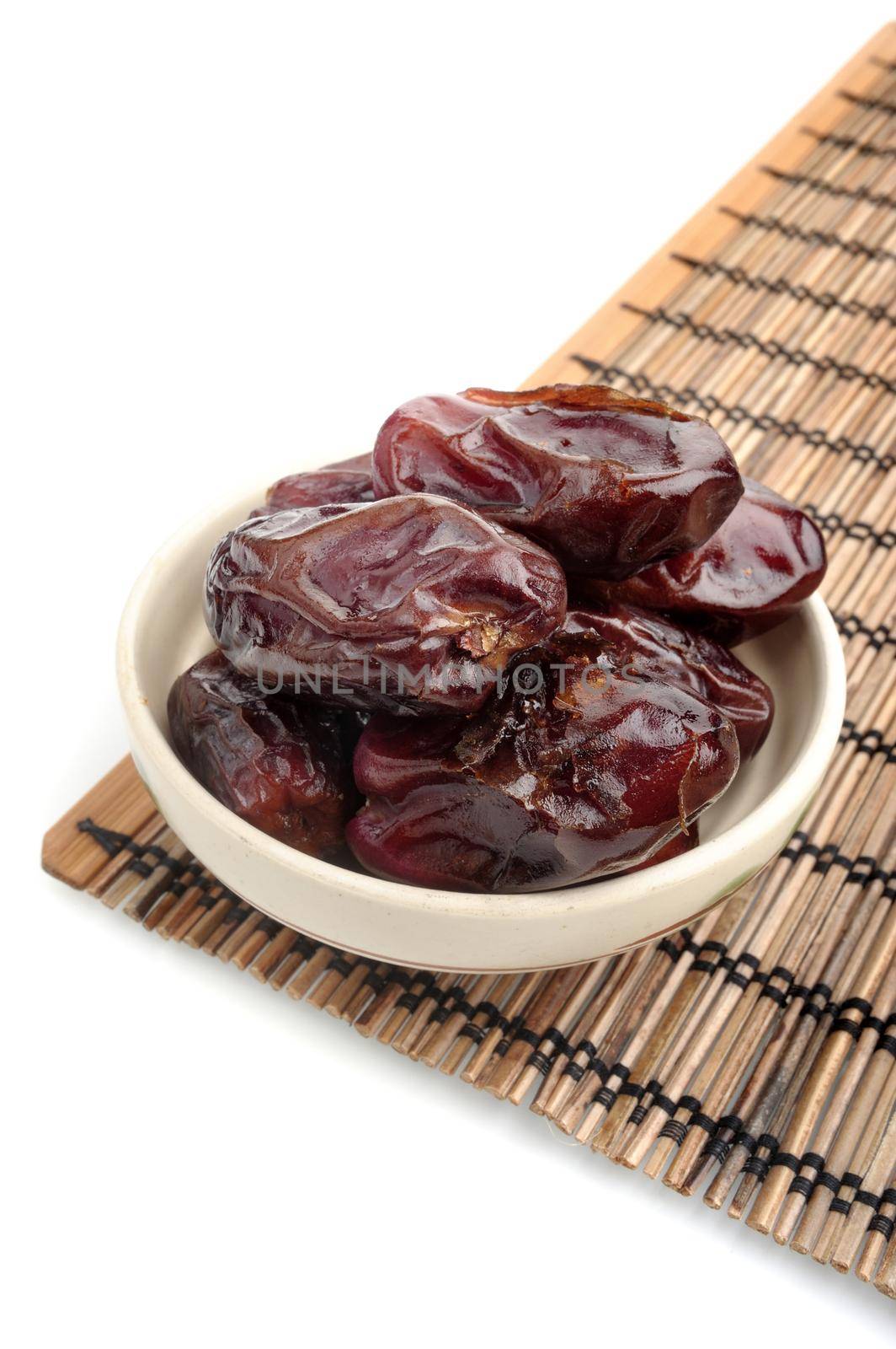 closeup sweet dried dates fruit