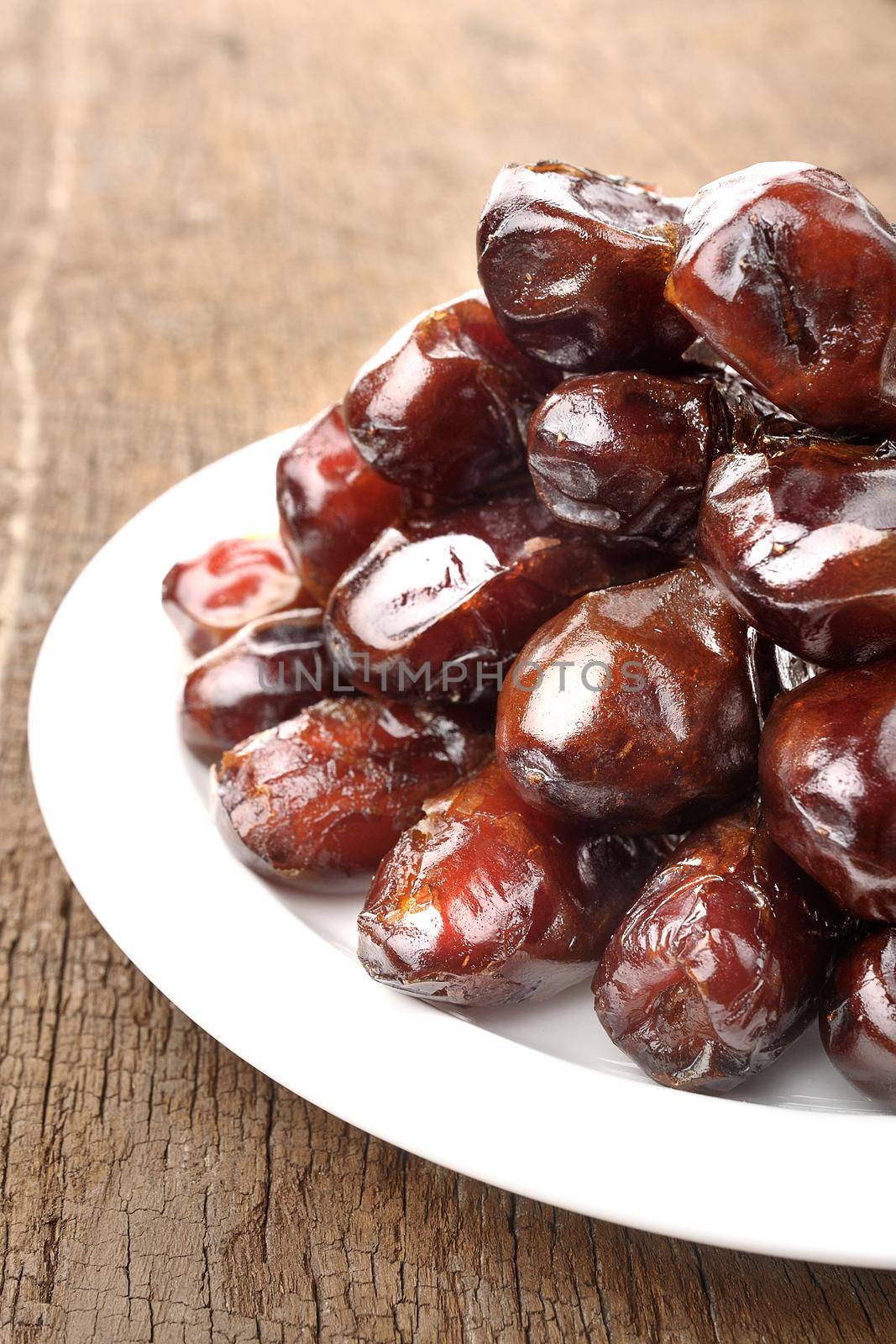 closeup sweet dried dates fruit