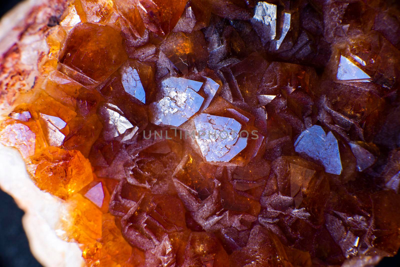 citrine natural quartz semigem geode crystals geological mineral isolated. High quality photo