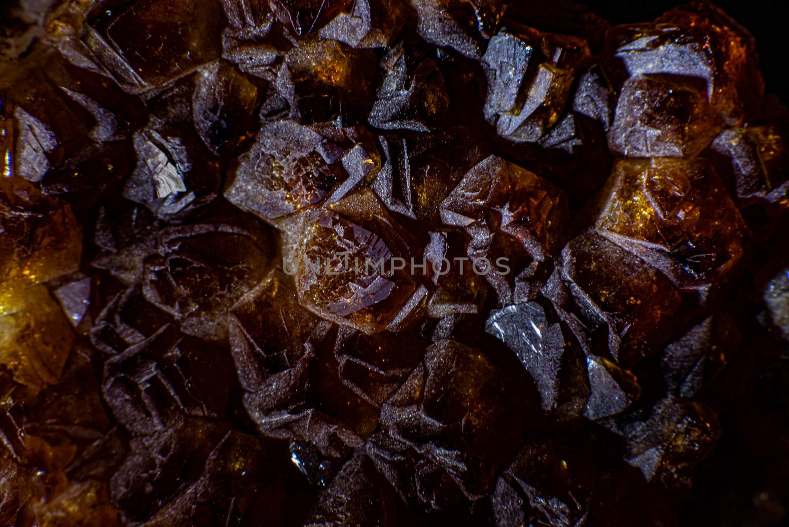 Dark Citrine natural quartz semigem geode crystals geological mineral Background. Looks like coals. High quality photo