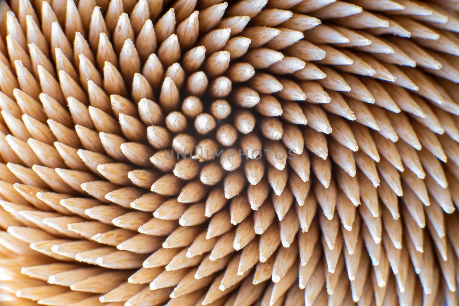 Toothpick sticks from top view macro shot. High quality photo