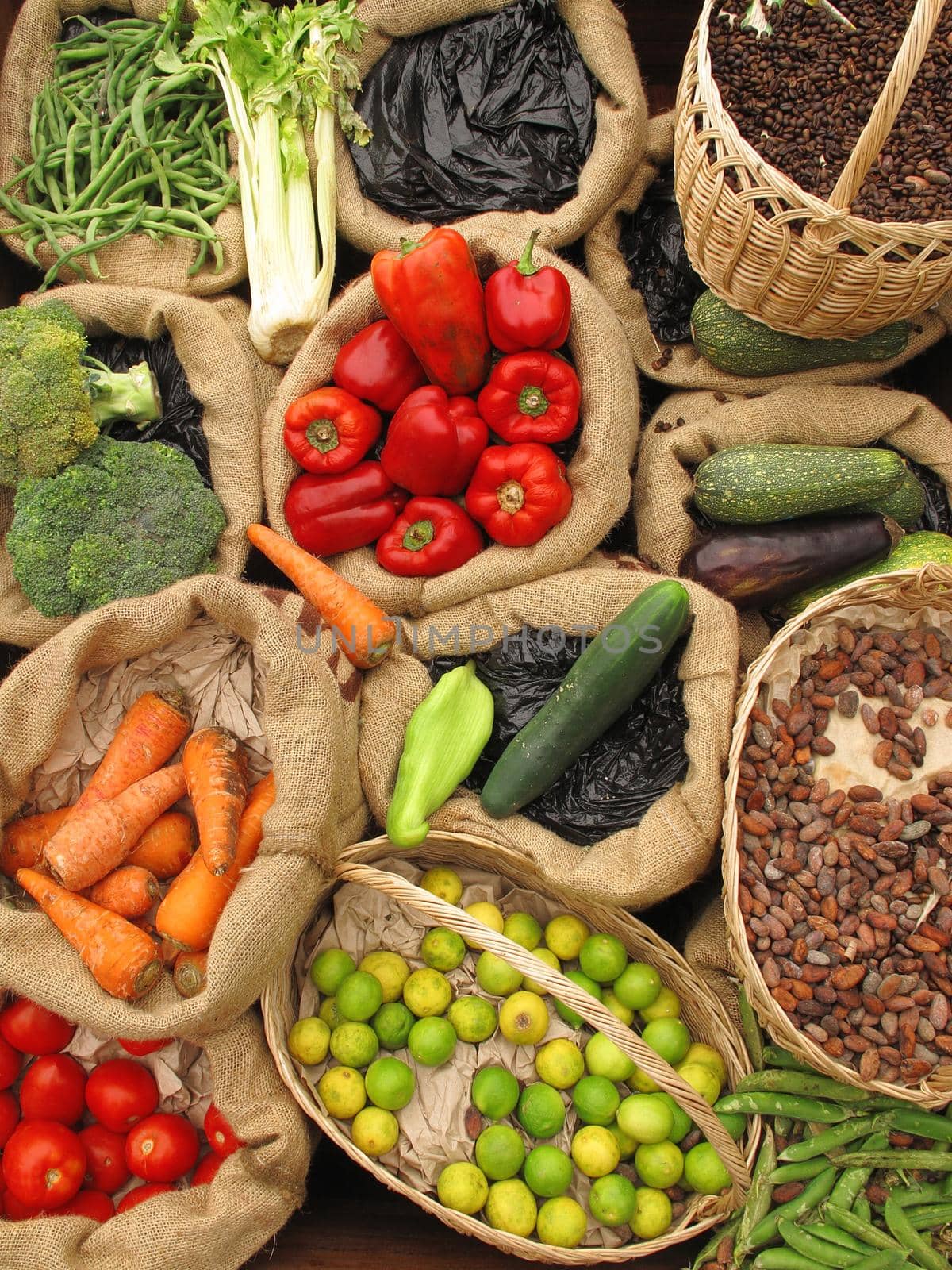 Assortment Organic food by aroas