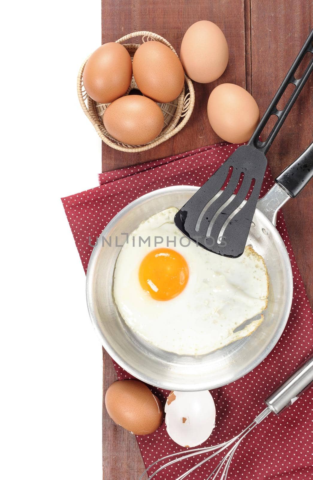 closeup fresh eggs isolate on wooden plank background