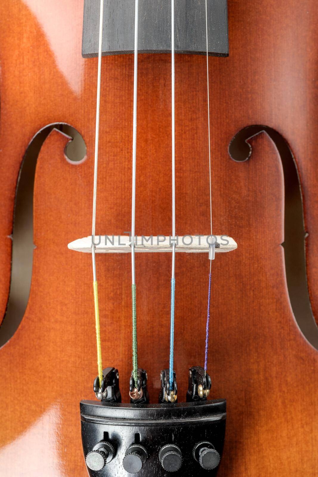 abstract macro shot of classic violin
