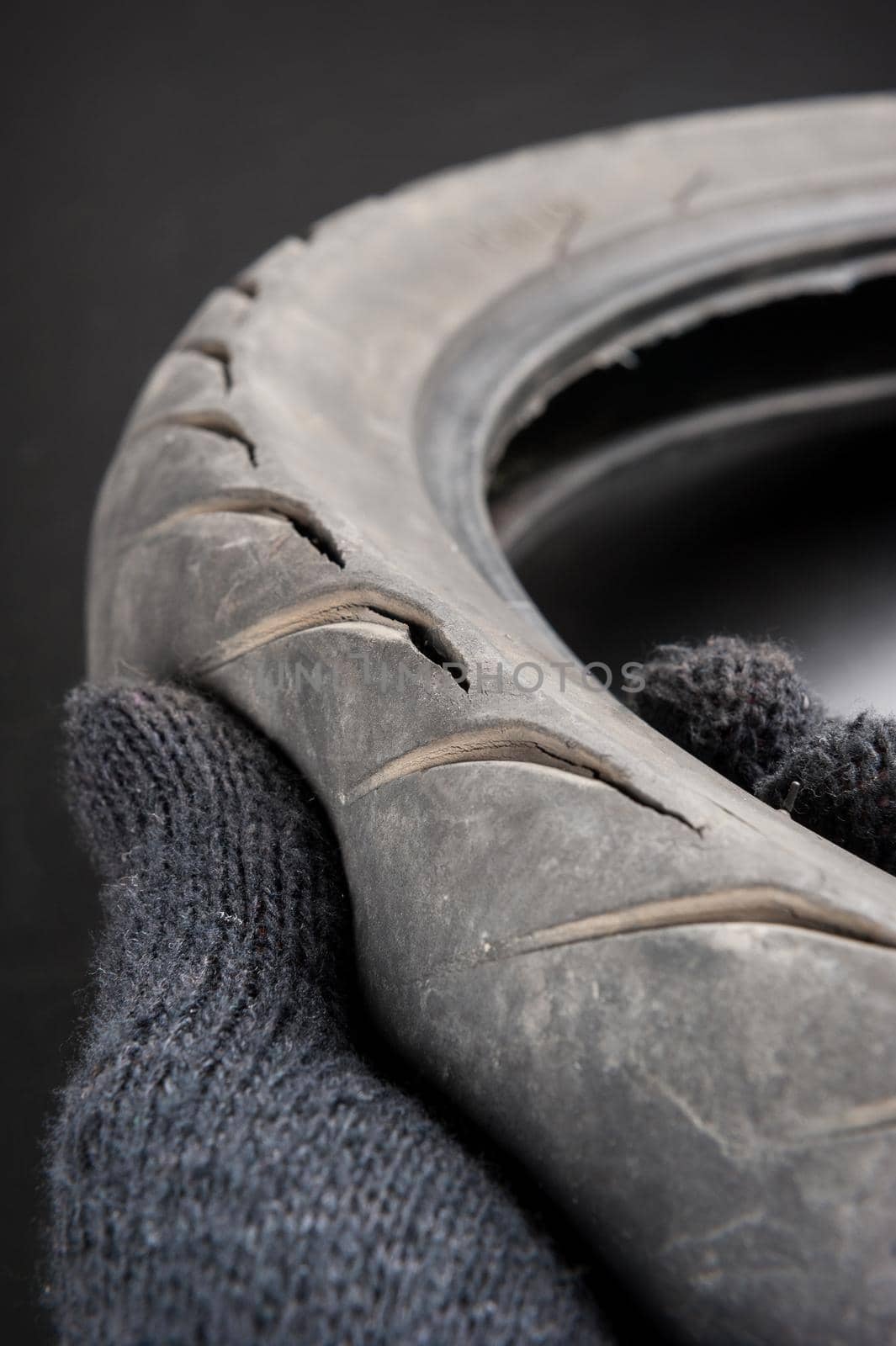 old motorcycle  tyre by norgal