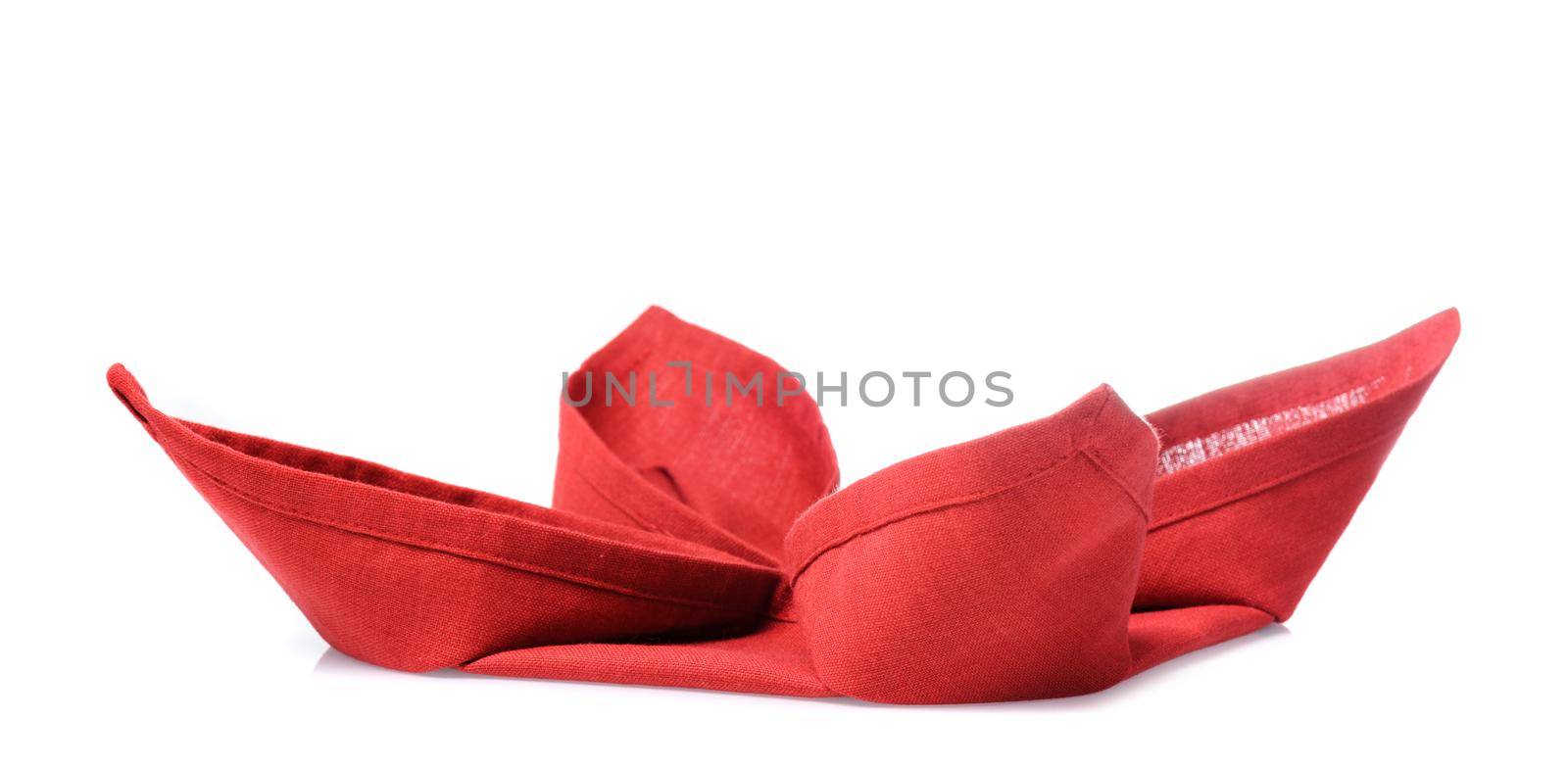 folded red napkin by norgal