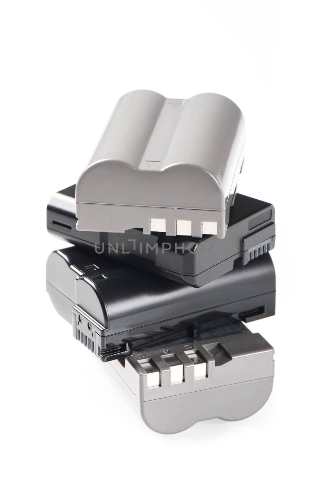 isolate battery packs on white background