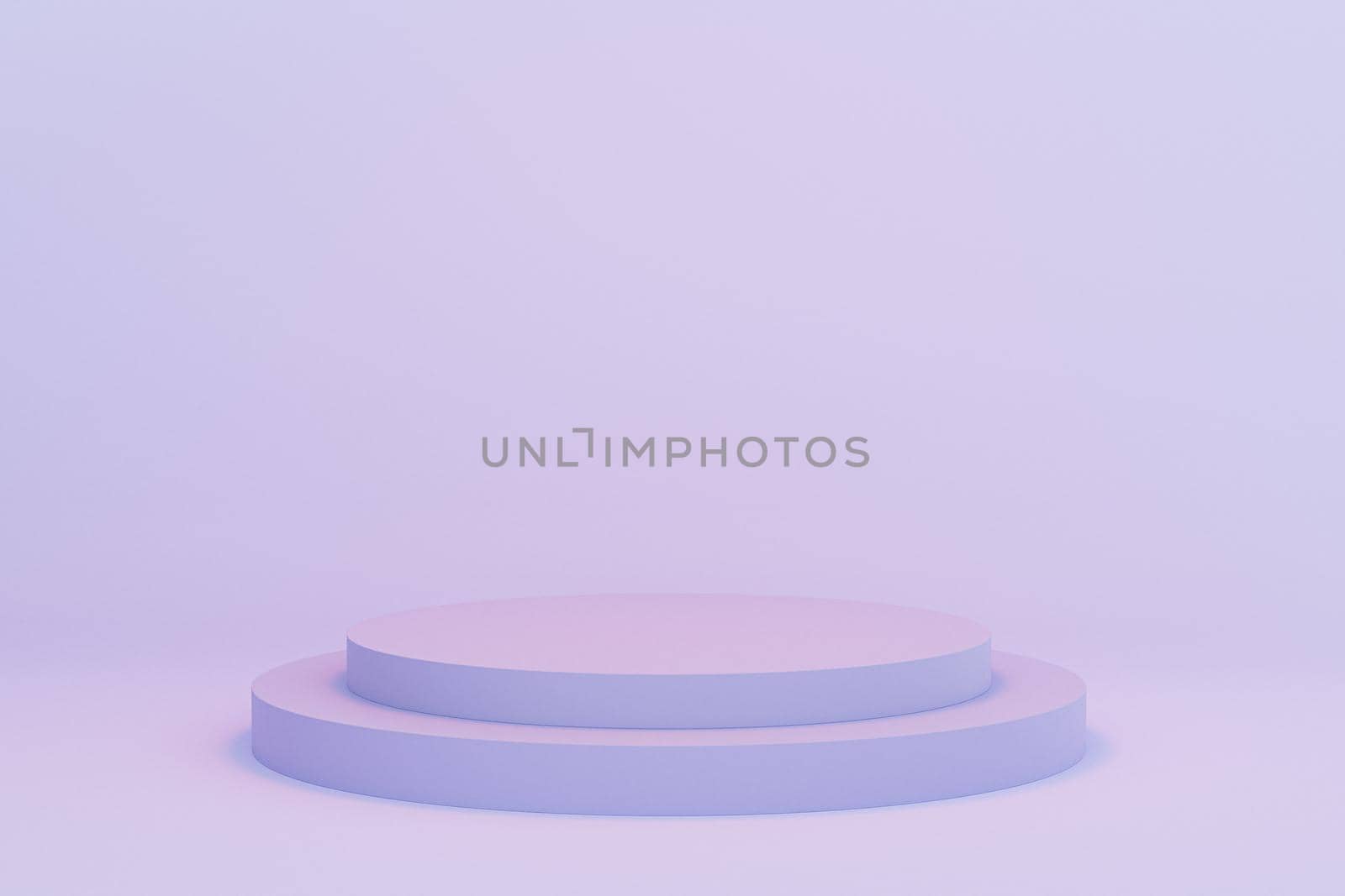 Cylinder podium or pedestals for products or advertising on pastel blue background, minimal 3d illustration render