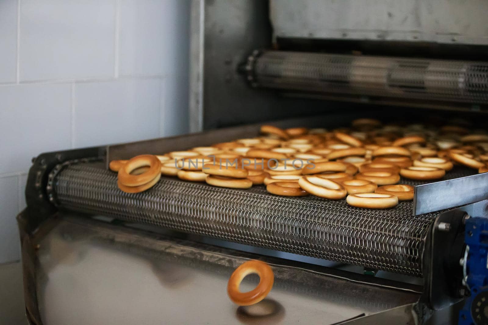 Industrial line for the production of brooches and biscuits