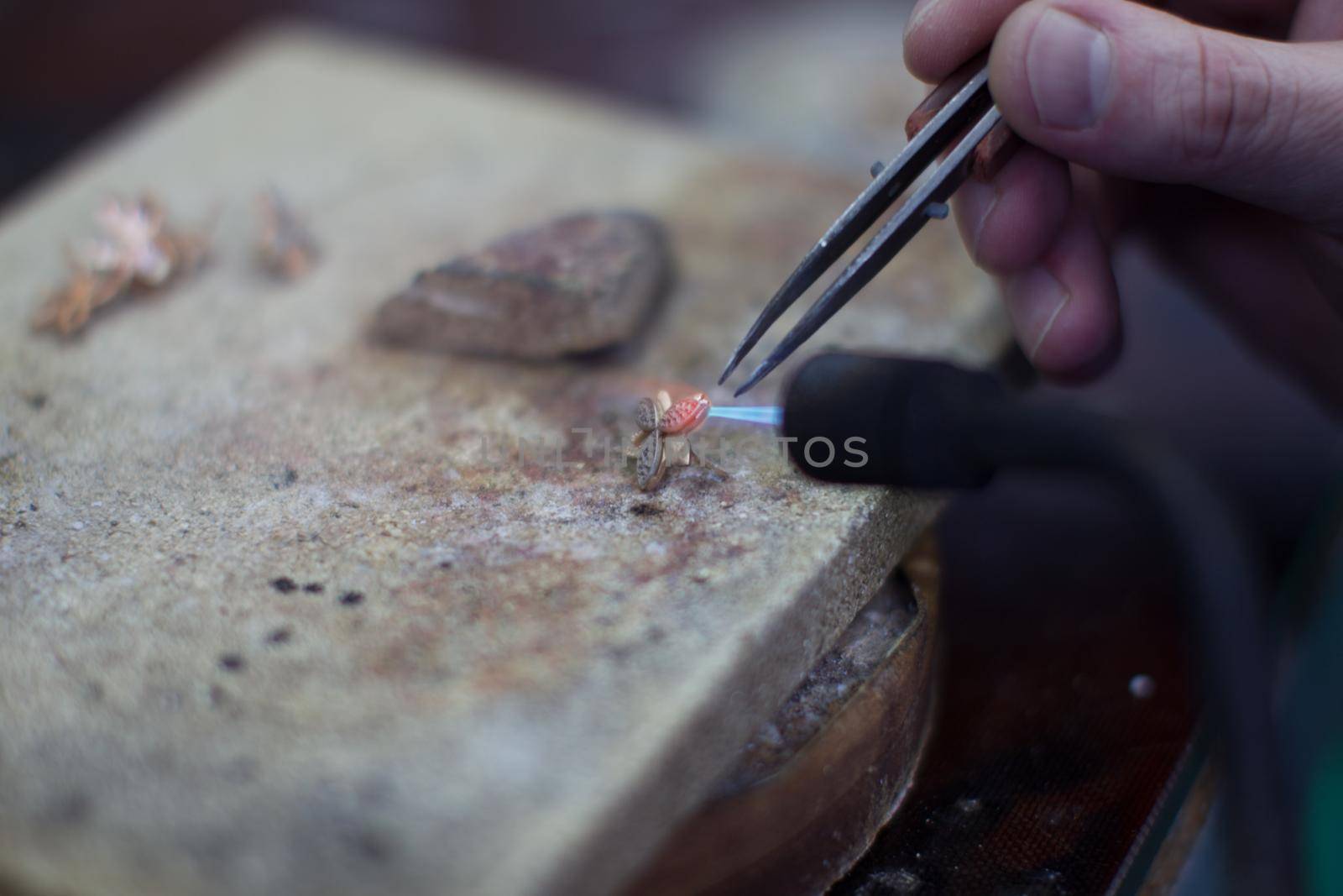 Industrial manufacture of the gold ring.Making a Gold Product