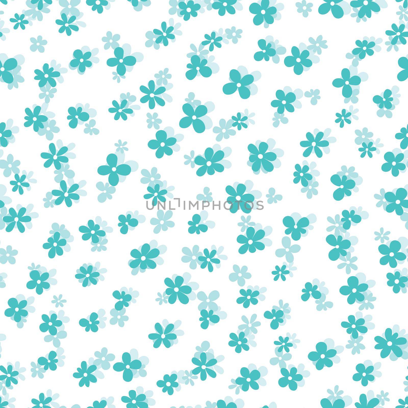 Floral seamless with hand drawn color flowers. Cute summer background. Modern floral compositions. Fashion vector stock illustration for wallpaper, posters, card, fabric, textile.